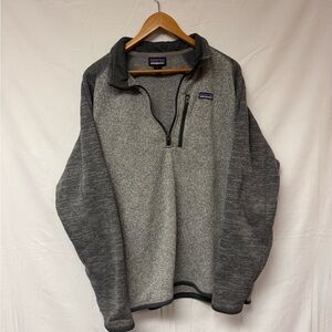 Patagonia Men's Two-Tone Gray Zip-Up Sweater